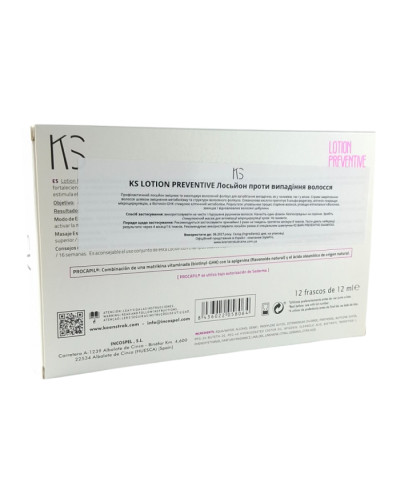 Лосьйон проти випадіння волосся KeenStrok Lotion Preventive Hair Loss Lotion 12x12 мл 144 мл